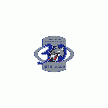 2001 02 Sudbury Wolves Photo Gallery Anniversary Logo Light Iron-on Stickers (Heat Transfers)