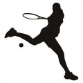 Running Hit Tennis Mans