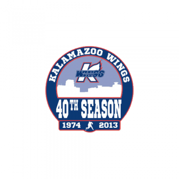 Kalamazoo Wings 2013 14 Anniversary Logo Light Iron-on Stickers (Heat Transfers)