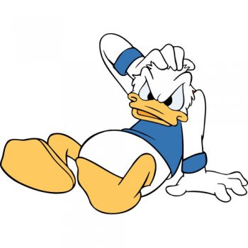 Donald Duck Light Iron On Stickers (Heat Transfers) version 8