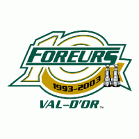 2002 03 Val-d Or Foreurs Logos Anniversary Logo Light Iron-on Stickers (Heat Transfers)