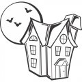 Haunted House Halloween Light Iron On Stickers (Heat Transfers) version 1