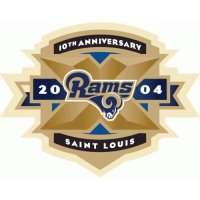 St. Louis Rams Anniversary Logo  Light Iron-on Stickers (Heat Transfers)