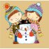 Personalized Christmas Snowman light-colored fabric iron on transfers 3