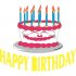 Happy Birthday Light Iron On Stickers (Heat Transfers) version 6