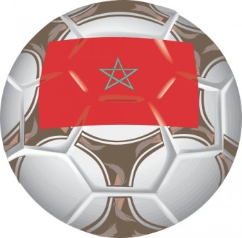 Morocco Soccer Light Iron-on Stickers (Heat Transfers)